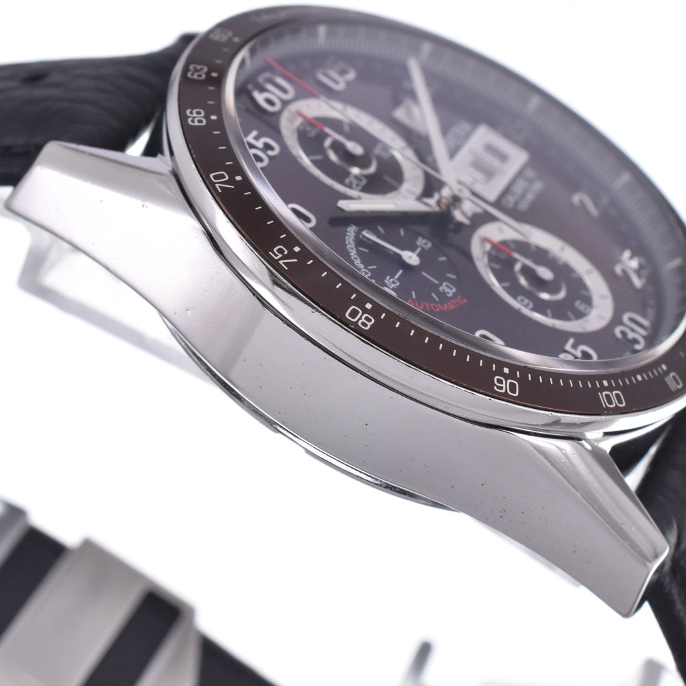with paper TAG HEUER Carrera CV2A12.FC6236 Day-Date Chronograph see-through back Brown Dial Automatic Men's
 Watch L#148217