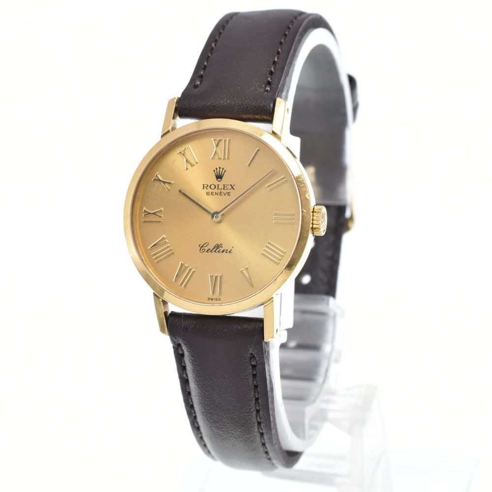 ROLEX Cherini 4109 K18YG/Leather Cal.1601 gold Dial Hand Winding Ladies
 Watch L#148219
