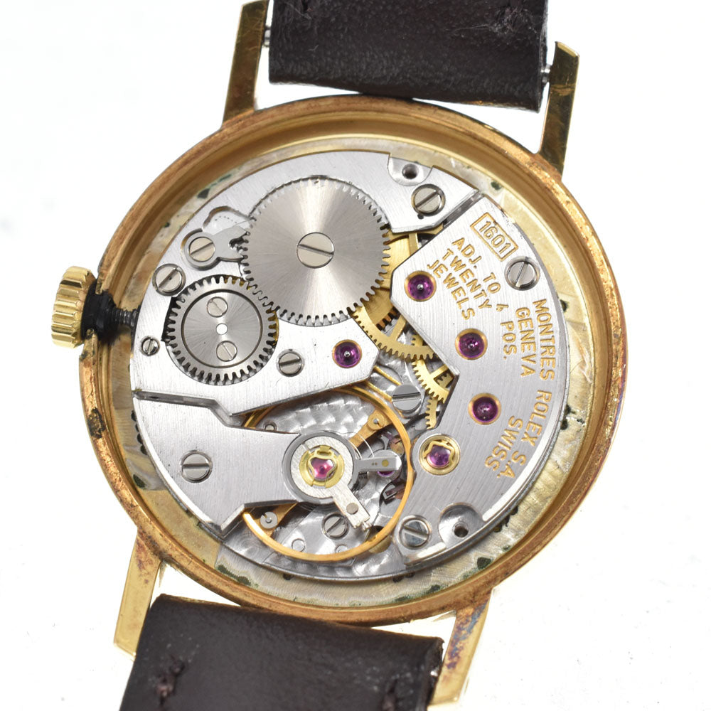ROLEX Cherini 4109 K18YG/Leather Cal.1601 gold Dial Hand Winding Ladies
 Watch L#148219
