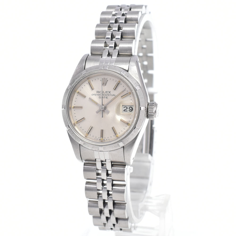ROLEX Oyster perpetual date 69190 vintage Cal.2135 Silver Dial Automatic Ladies
 Watch L#148222