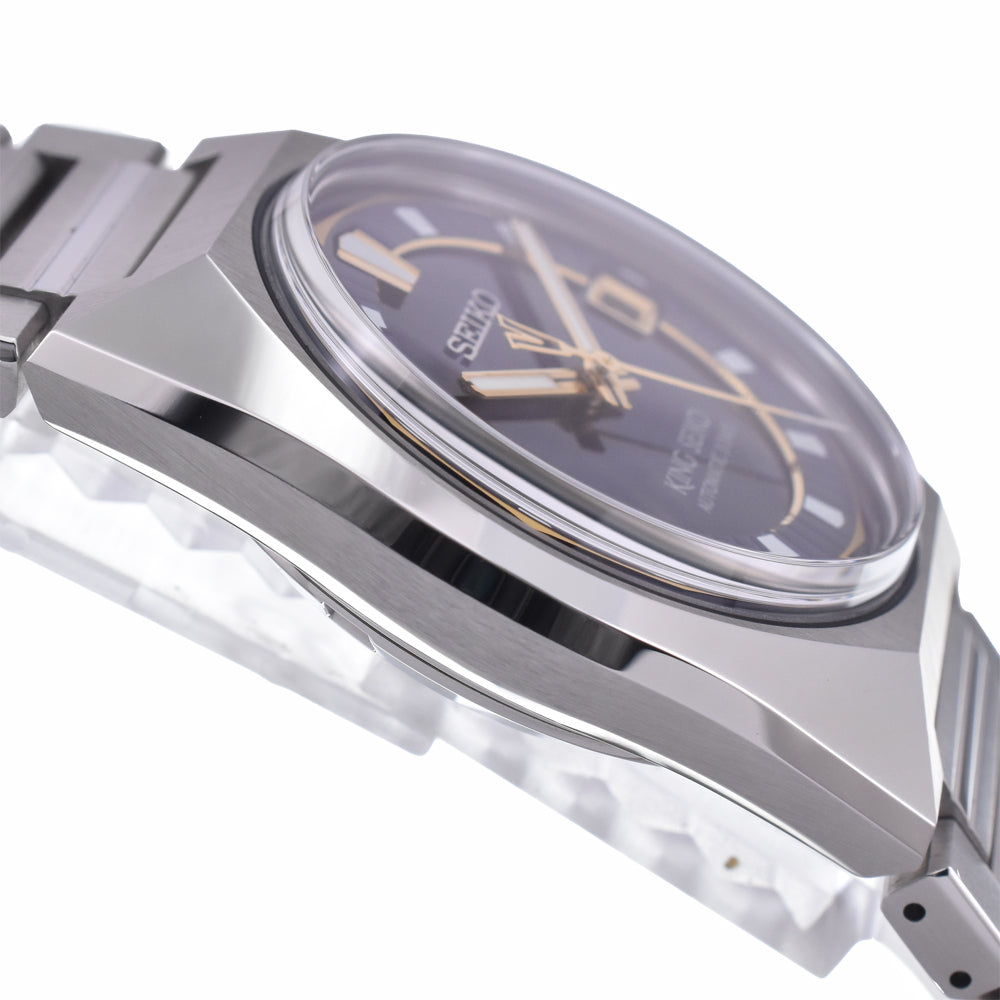 with paper SEIKO King Seiko VANAC SDKV001/8L45-00B0 Date purple Dial Automatic Men's
 Watch K#148225
