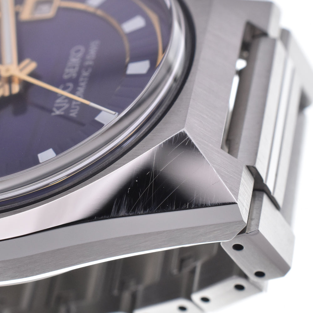 with paper SEIKO King Seiko VANAC SDKV001/8L45-00B0 Date purple Dial Automatic Men's
 Watch K#148225