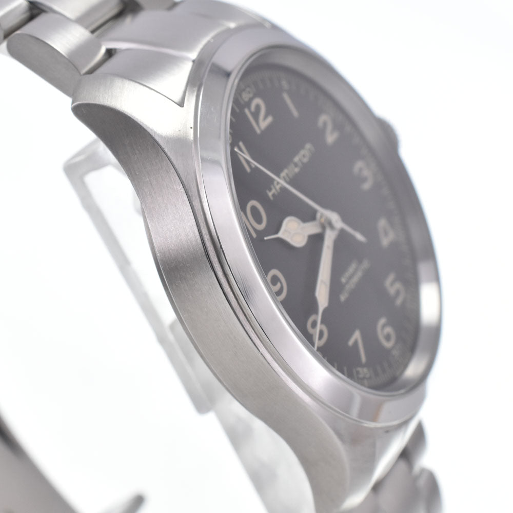 with paper HAMILTON Khaki field H70405130 black Dial Automatic Men's
 Watch M#148228