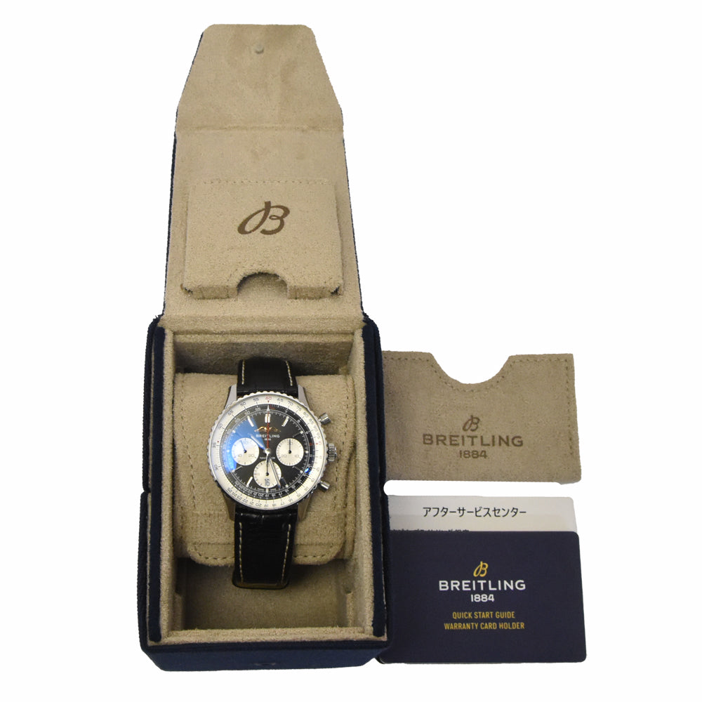 with paper BREITLING Navi timer AB0138 Chronograph Black White Dial Automatic Men's
 Watch N#148229