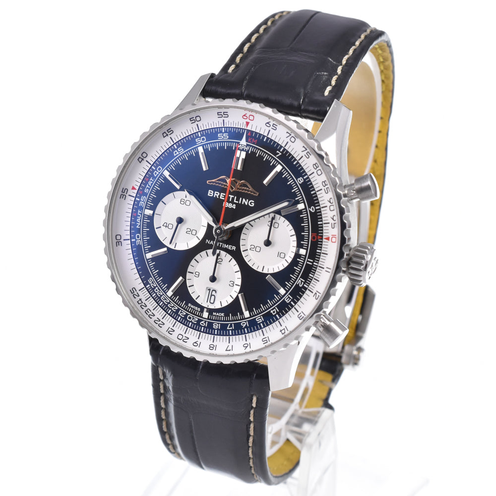 with paper BREITLING Navi timer AB0138 Chronograph Black White Dial Automatic Men's
 Watch N#148229
