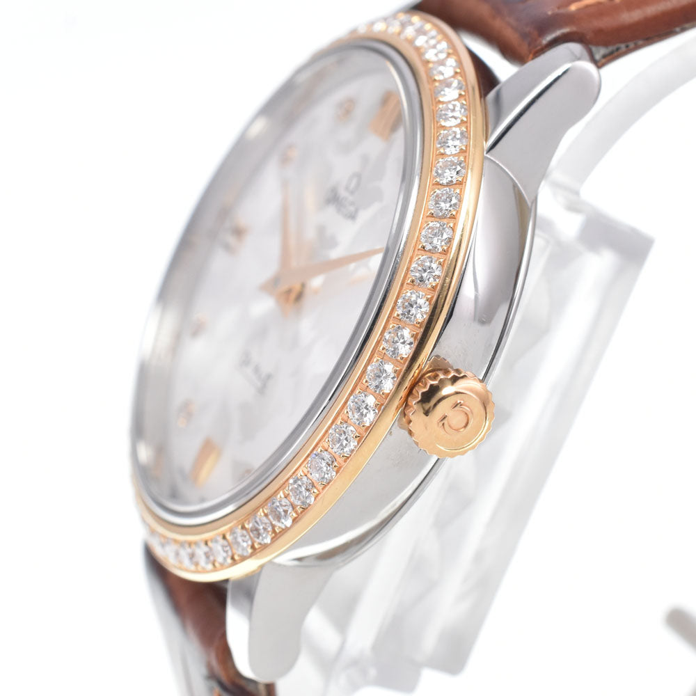 OMEGA De Ville Prestige Butterfly 424.10.27.60.52.001 8P diamond Silver Dial Quartz Ladies
 Watch L#148230