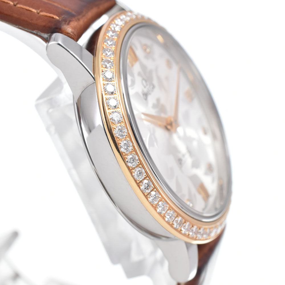 OMEGA De Ville Prestige Butterfly 424.10.27.60.52.001 8P diamond Silver Dial Quartz Ladies
 Watch L#148230