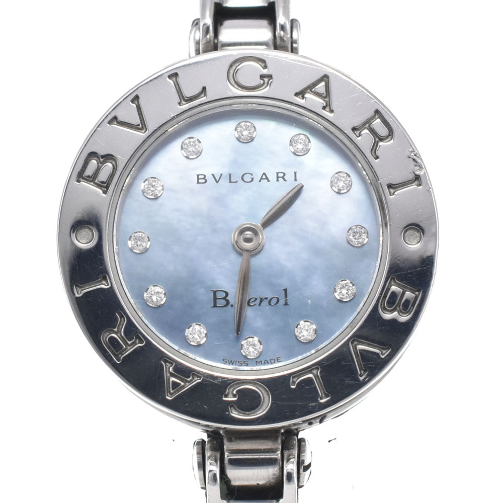 BVLGARI B-Zero1 BZ22S 12P diamond Blue shell Dial Quartz Ladies
 Watch M#148233