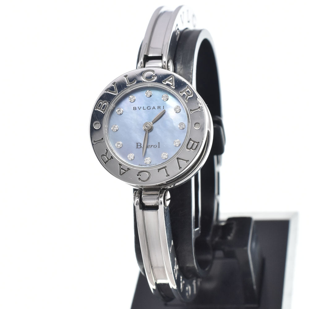 BVLGARI B-Zero1 BZ22S 12P diamond Blue shell Dial Quartz Ladies
 Watch M#148233