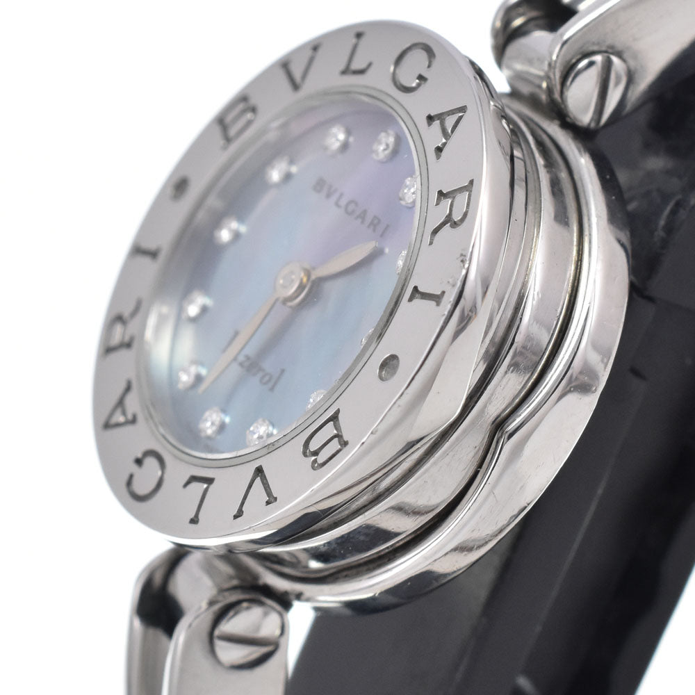BVLGARI B-Zero1 BZ22S 12P diamond Blue shell Dial Quartz Ladies
 Watch M#148233