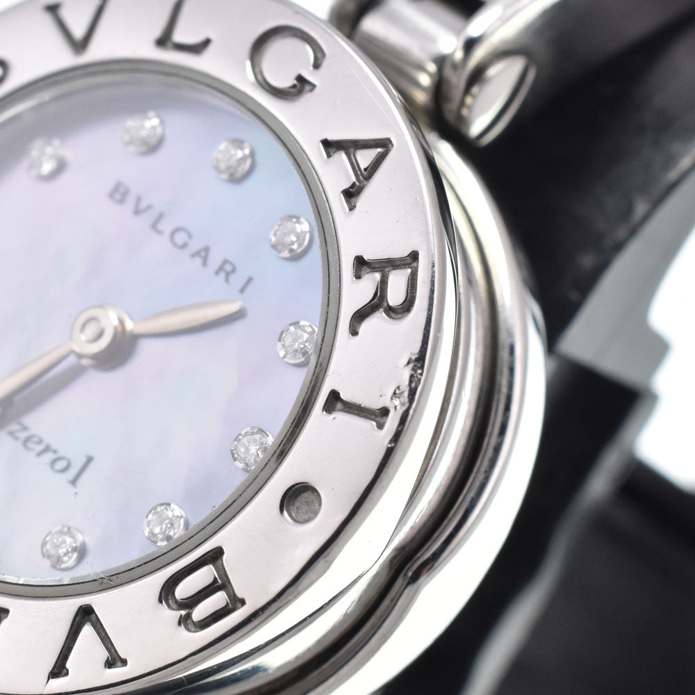 BVLGARI B-Zero1 BZ22S 12P diamond Blue shell Dial Quartz Ladies
 Watch M#148233