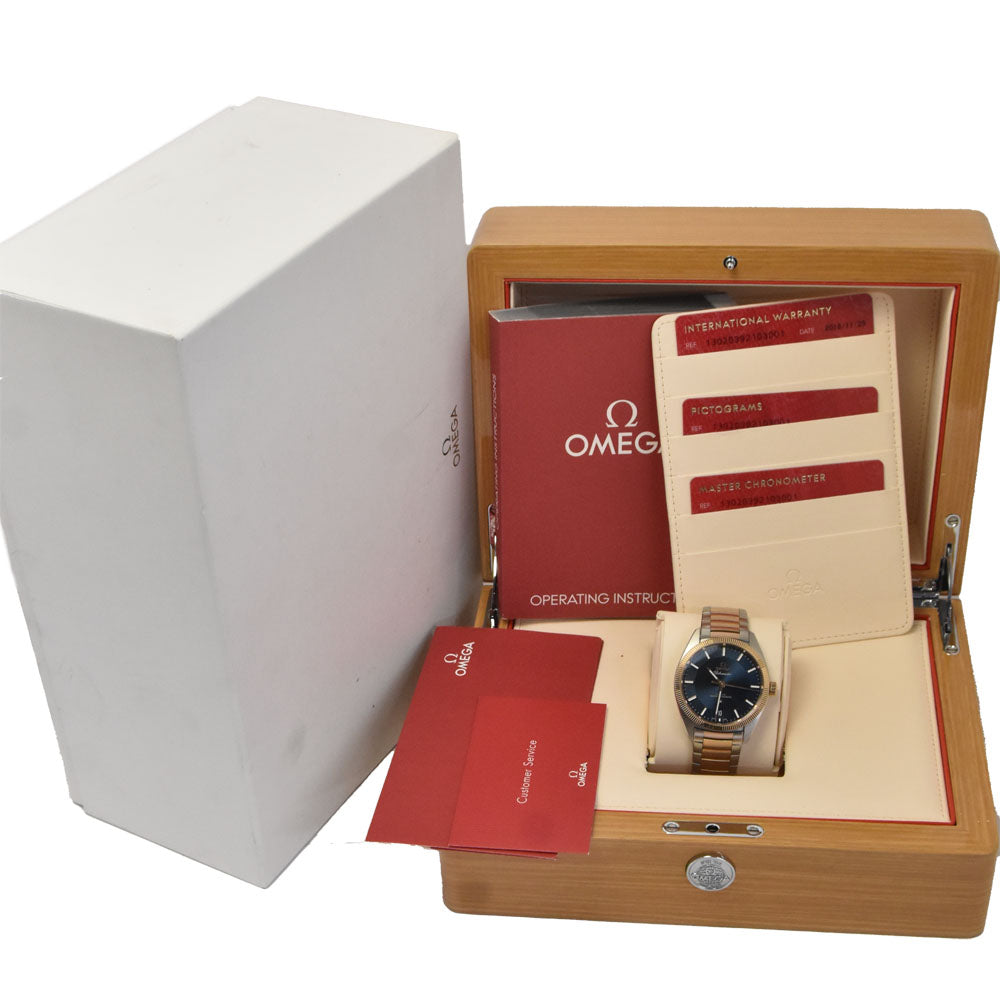 with paper OMEGA Constellation Globemaster 130.20.39.21.03.001 blue Dial Automatic Men's
 Watch K#148238