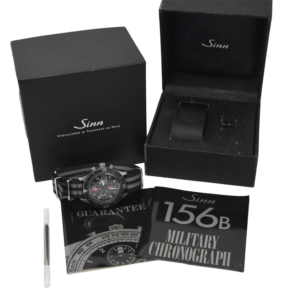 with paper Sinn military 156.B Chronograph black Dial Automatic Men's
 Watch K#148239
