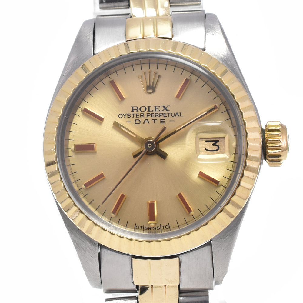 ROLEX Oyster perpetual date 6917 vintage Cal.2030 gold Dial Automatic Ladies
 Watch L#148240