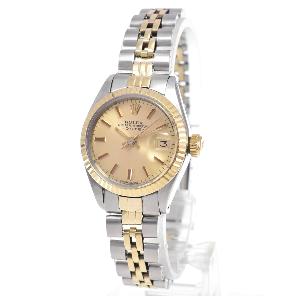 ROLEX Oyster perpetual date 6917 vintage Cal.2030 gold Dial Automatic Ladies
 Watch L#148240