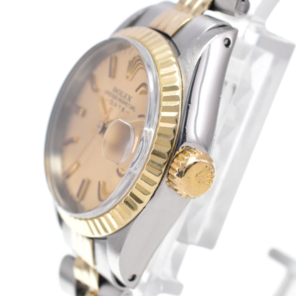 ROLEX Oyster perpetual date 6917 vintage Cal.2030 gold Dial Automatic Ladies
 Watch L#148240