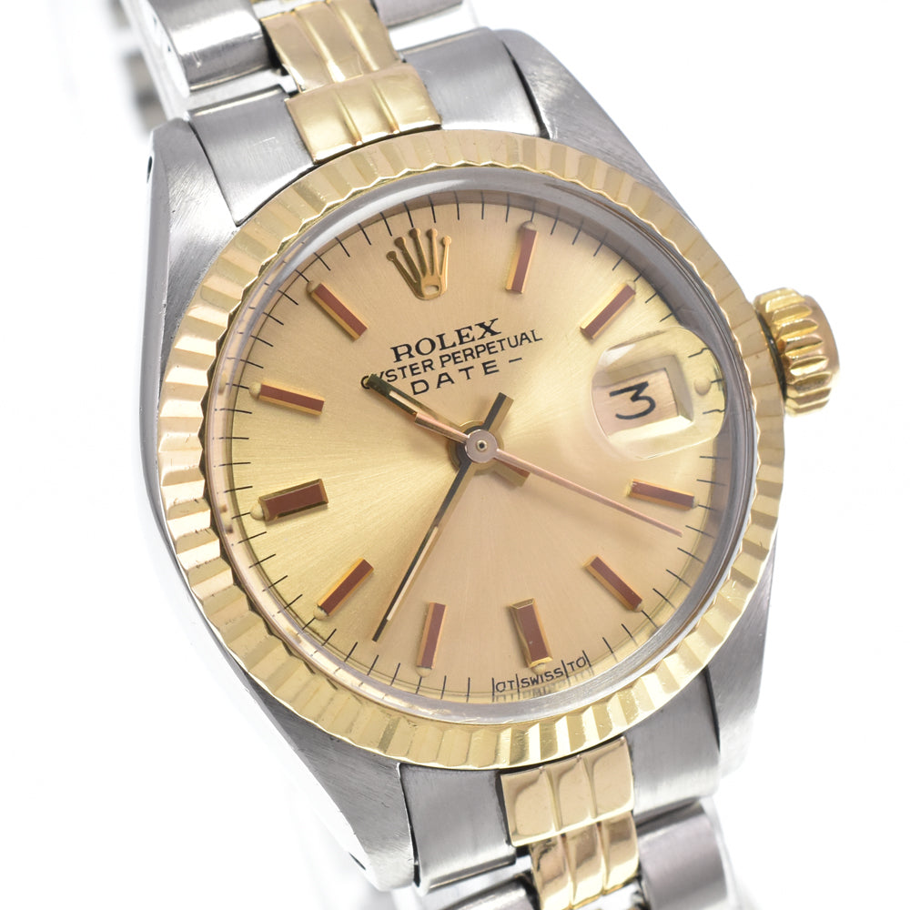 ROLEX Oyster perpetual date 6917 vintage Cal.2030 gold Dial Automatic Ladies
 Watch L#148240