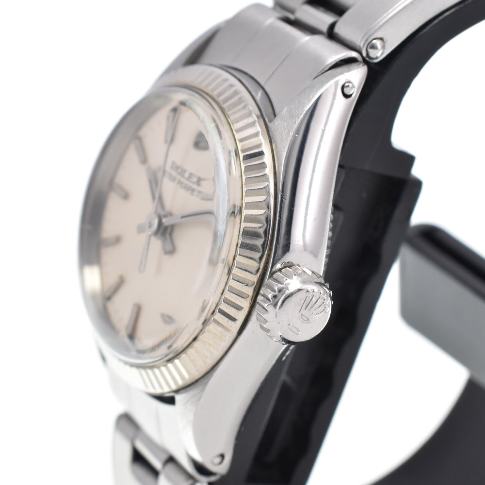 ROLEX Oyster perpetual 6619 vintage Cal.1160 Silver Dial Automatic Ladies
 Watch L#148241