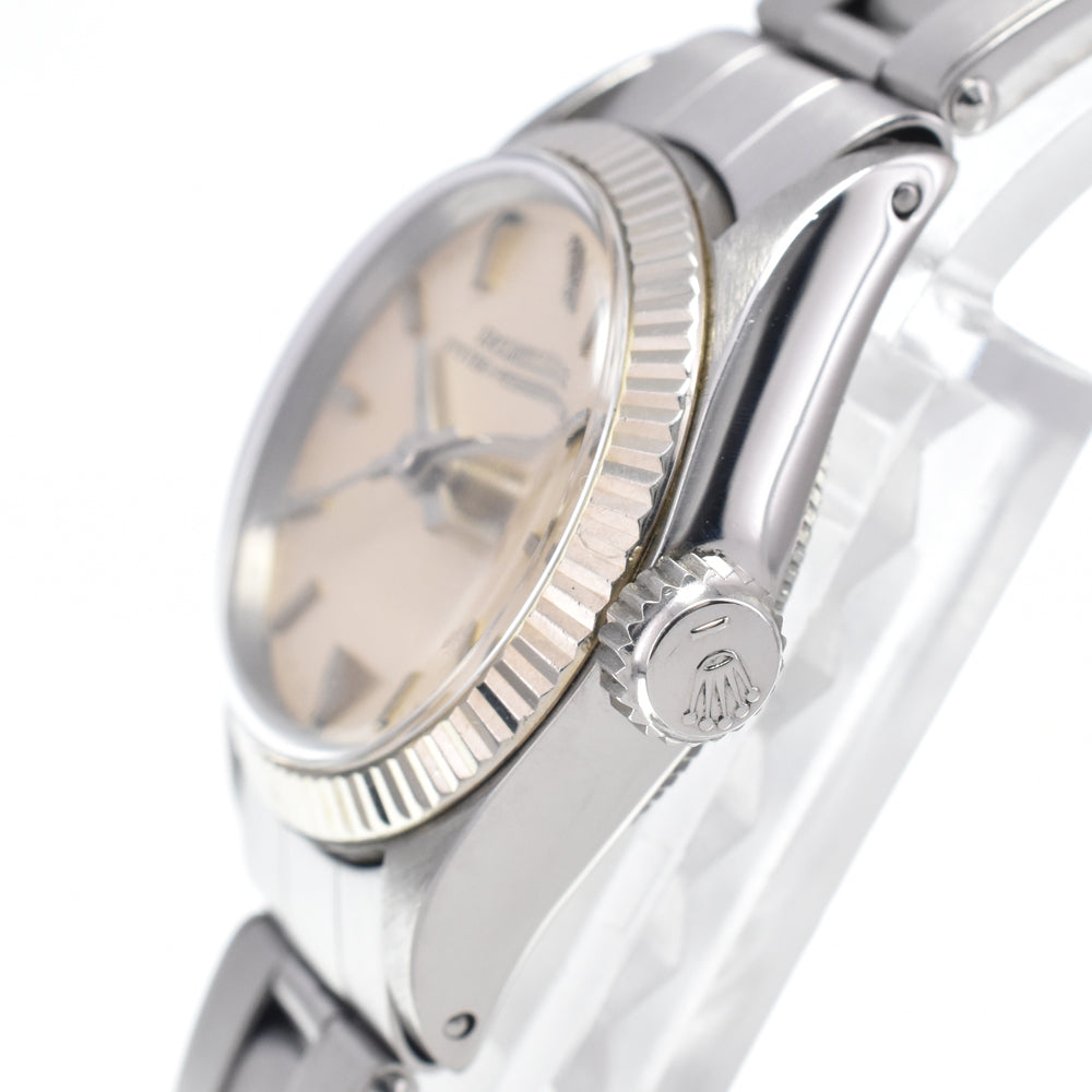 ROLEX Oyster perpetual 6619 vintage Cal.1160 Silver Dial Automatic Ladies
 Watch L#148242