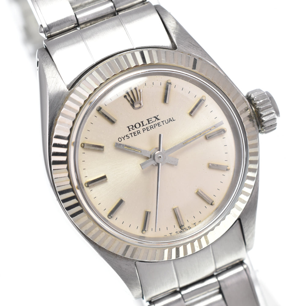 ROLEX Oyster perpetual 6619 vintage Cal.1160 Silver Dial Automatic Ladies
 Watch L#148242