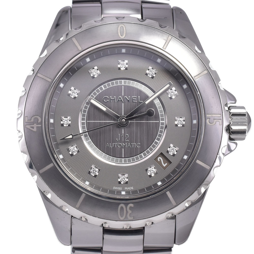 with paper CHANEL J12 Chromatic Date H3242 12P diamond gray Dial Automatic Men's
 Watch L#148245
