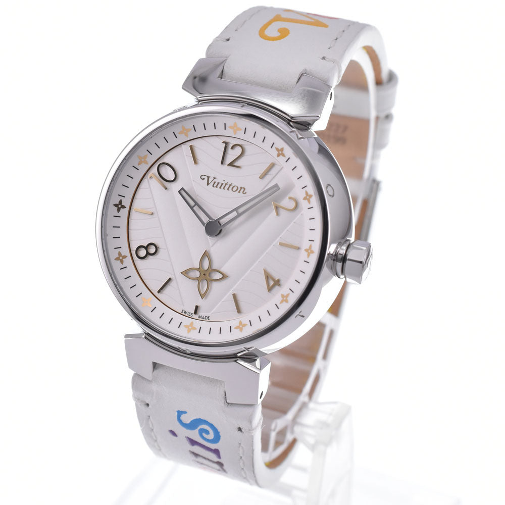 with paper LOUIS VUITTON Tambour New Wave QA092Z Silver Dial Quartz Ladies
 Watch L#148249