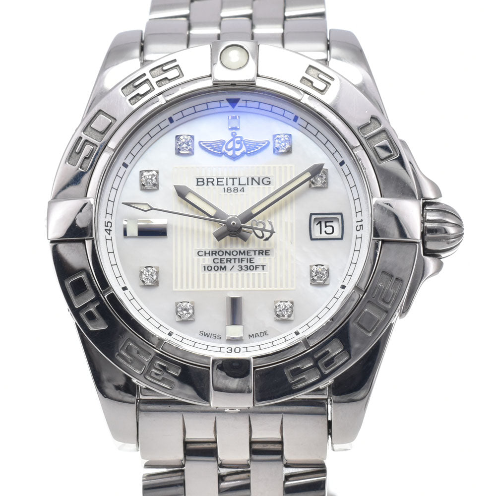 with paper BREITLING Galactic A71356 8P diamond date White shell Dial Quartz Ladies
 Watch M#148254
