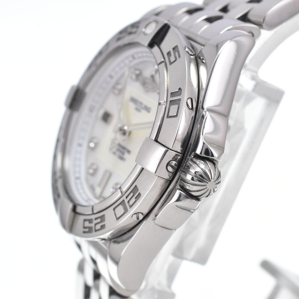 with paper BREITLING Galactic A71356 8P diamond date White shell Dial Quartz Ladies
 Watch M#148254
