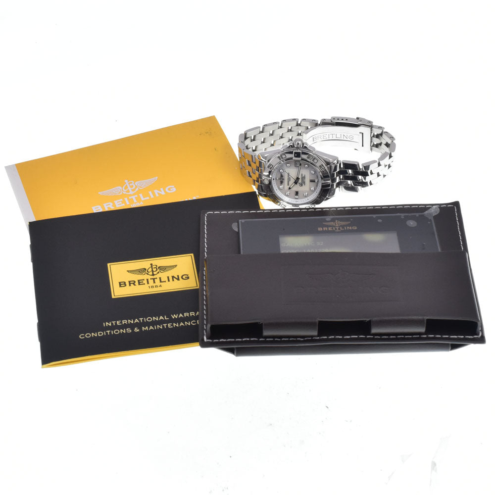 with paper BREITLING Galactic A71356 8P diamond date White shell Dial Quartz Ladies
 Watch M#148254