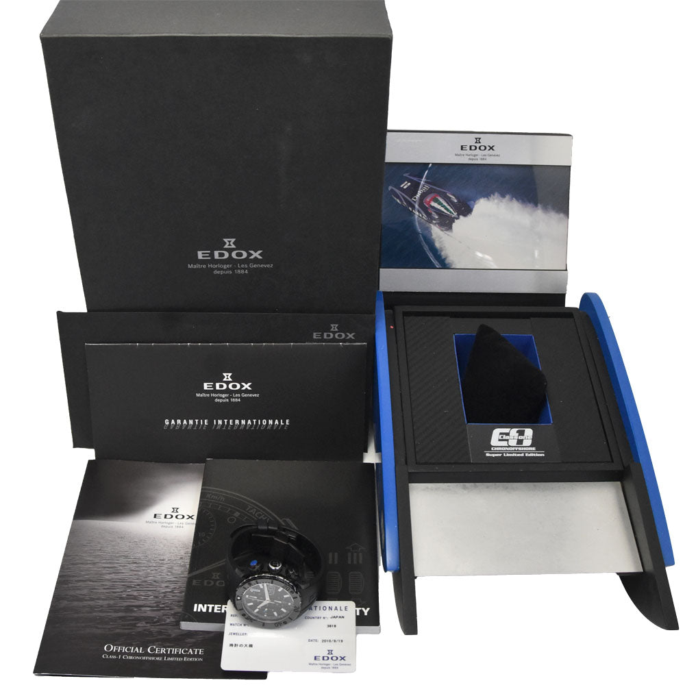 with paper EDOX Chrono Offshore Class 1 01111-37N-NIN Limited Edition Diver's Watch black Dial Automatic Men's
 Watch K#148257