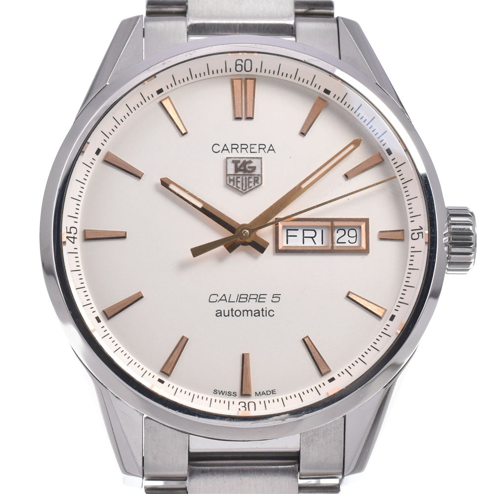 TAG HEUER Carrera Caliber 5 WAR201D-0 Day date Silver Dial Automatic Men's
 Watch M#148260