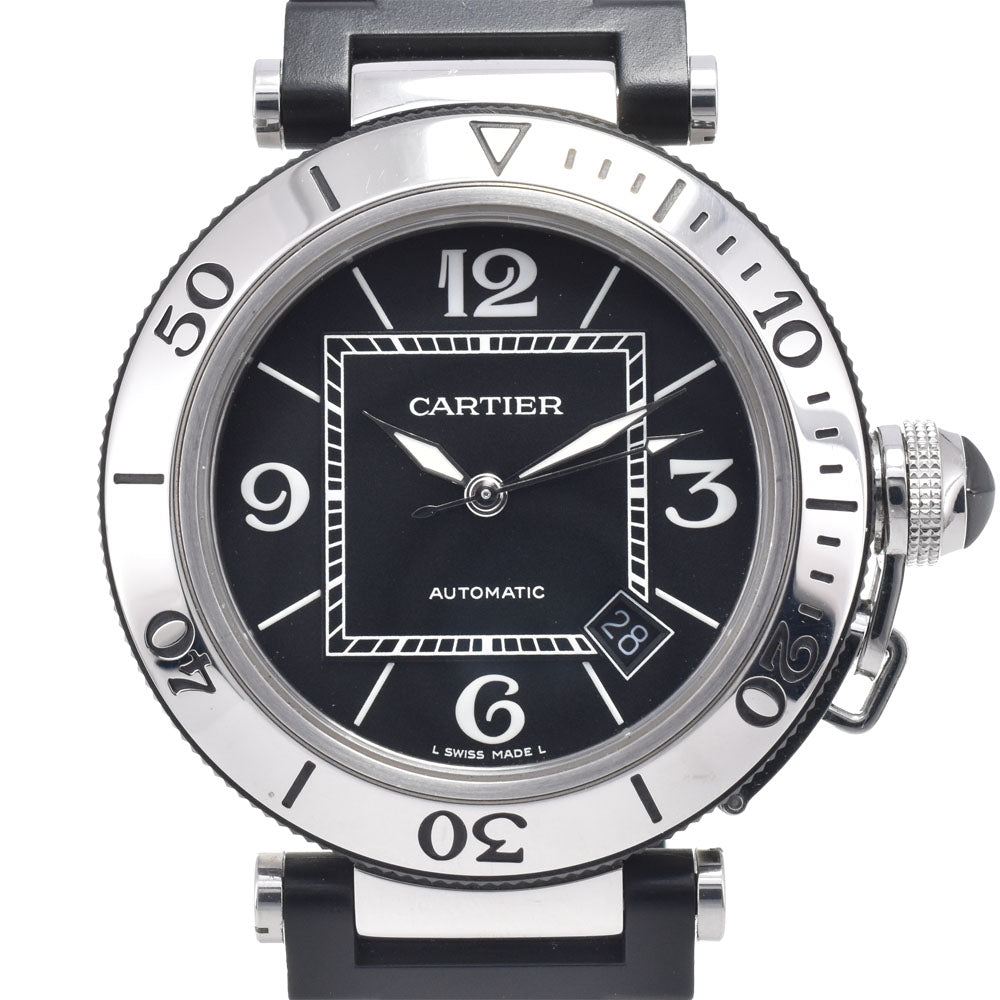 CARTIER Pacha Sea timer W31077U2 Stainless Steel / Rubber black Dial Automatic Men's
 Watch L#148263