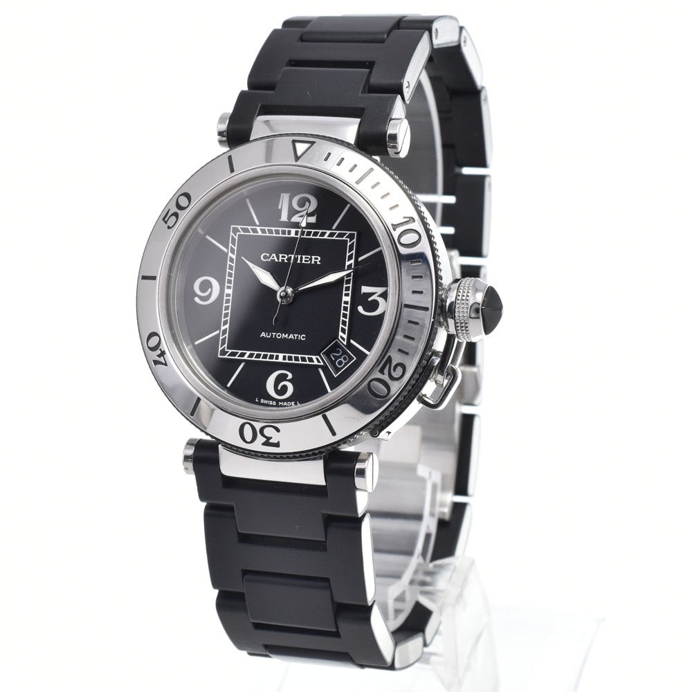 CARTIER Pacha Sea timer W31077U2 Stainless Steel / Rubber black Dial Automatic Men's
 Watch L#148263