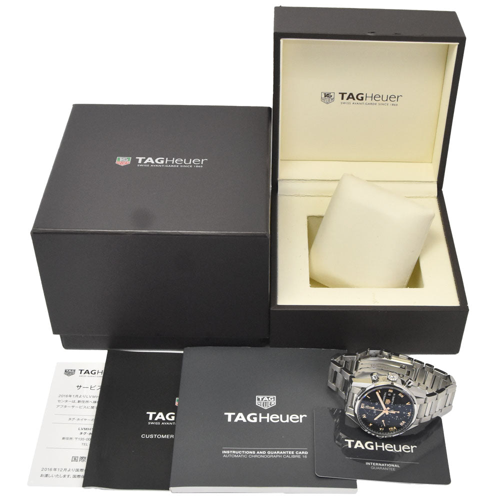with paper TAG HEUER Carrera Caliber 16 CBK2113 Japan limited black Dial Automatic Men's
 Watch L#148266
