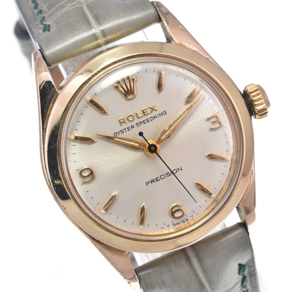 ROLEX Oyster Speed King 6418 vintage Cal.1210 Silver Dial Hand Winding Boy's
 Watch L#148267