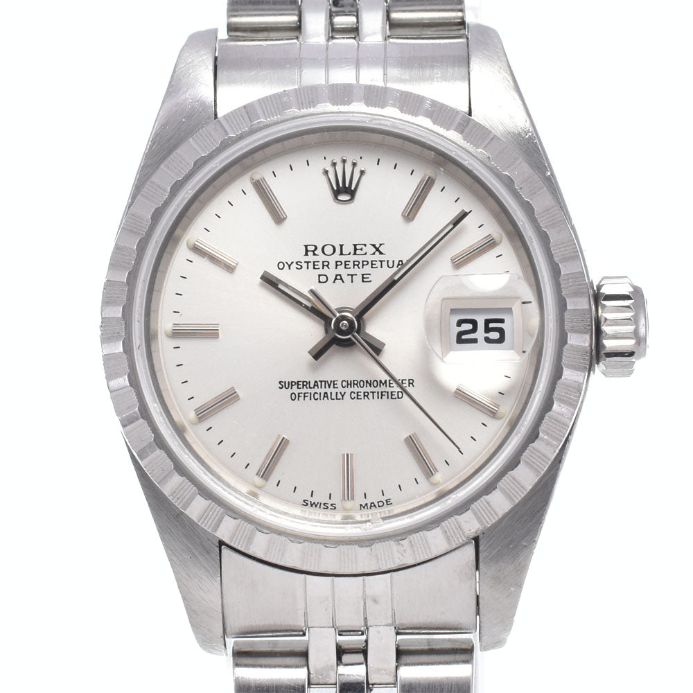 ROLEX Oyster perpetual date 79240 Cal.2235 Silver Dial Automatic Ladies
 Watch O#148270