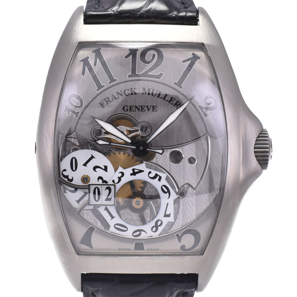 FRANCK MULLER Tonneau Curvex Grand Date 8080SCGDFO Date Silver Dial Automatic Men's
 Watch L#148277