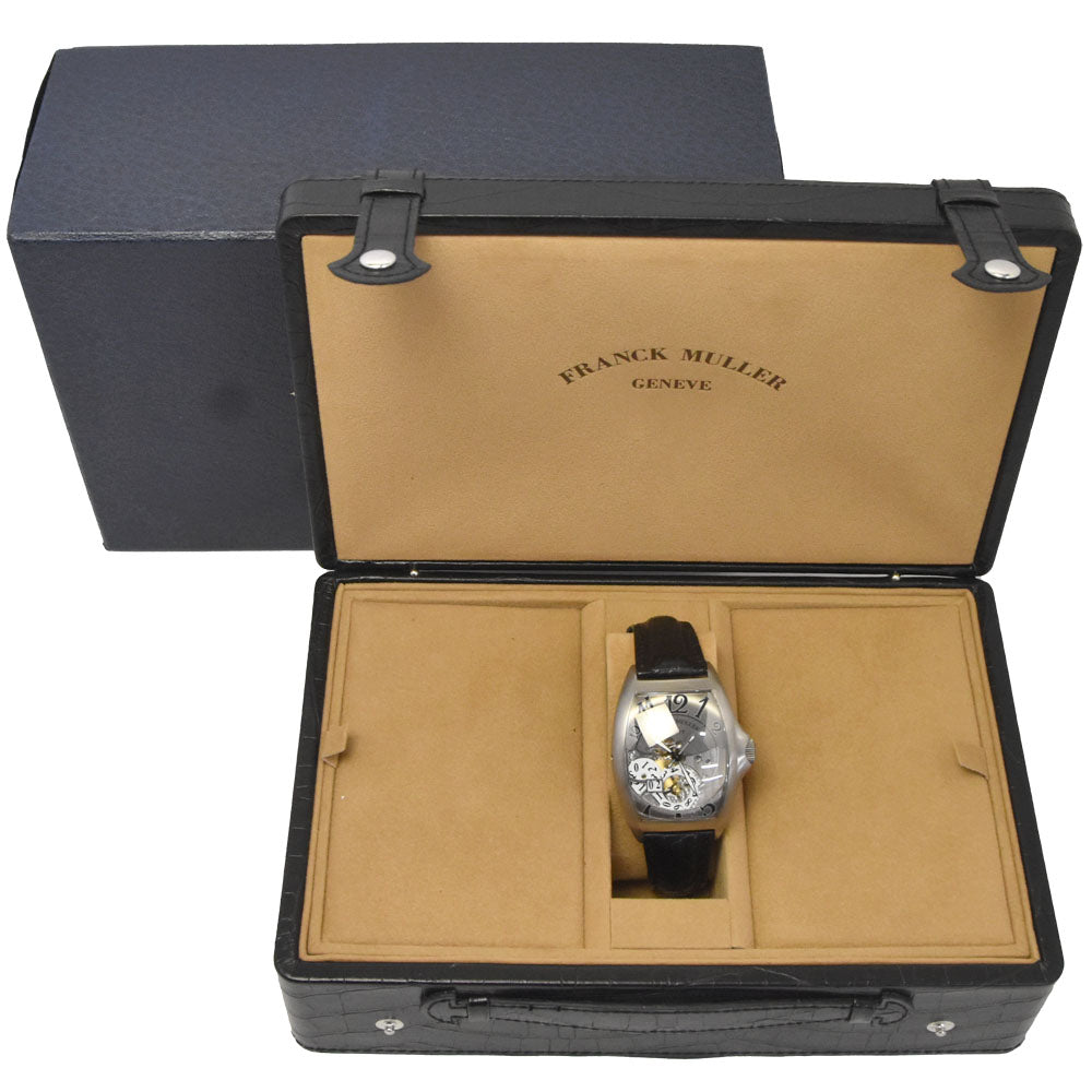 FRANCK MULLER Tonneau Curvex Grand Date 8080SCGDFO Date Silver Dial Automatic Men's
 Watch L#148277