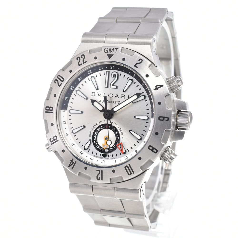 with paper BVLGARI Diagono Professional GMT40S GMT Silver Dial Automatic Men's
 Watch O#148279