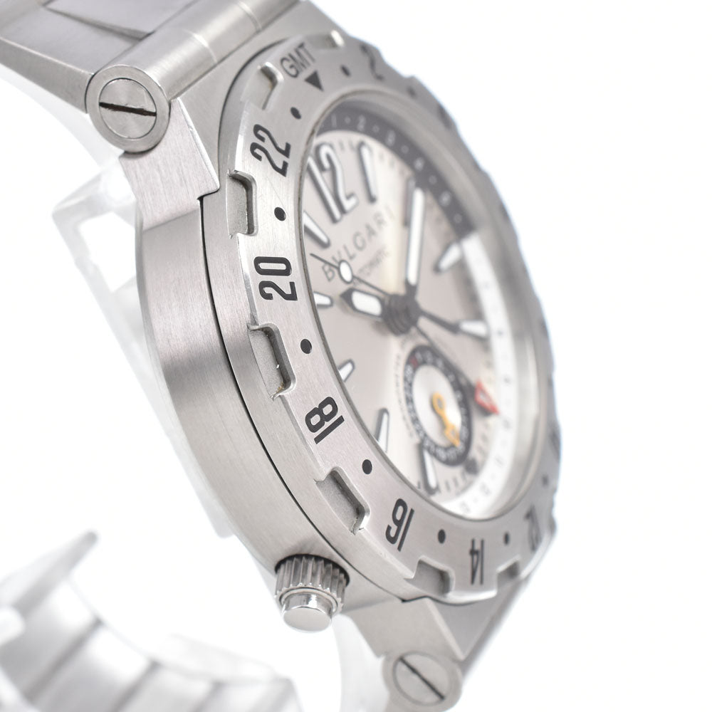 with paper BVLGARI Diagono Professional GMT40S GMT Silver Dial Automatic Men's
 Watch O#148279