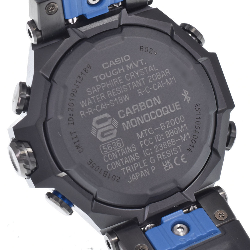 with paper CASIO G-SHOCK MT-G MTG-B2000B-1A2JF black Dial Radio Sync Solar Men's
 Watch P#148281