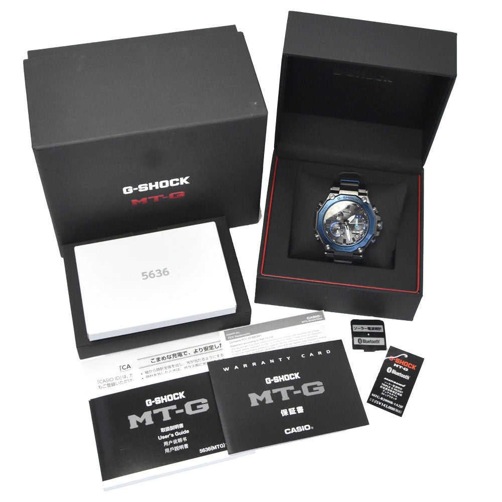 with paper CASIO G-SHOCK MT-G MTG-B2000B-1A2JF black Dial Radio Sync Solar Men's
 Watch P#148281