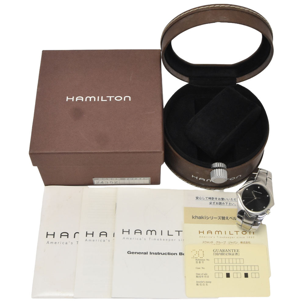 with paper HAMILTON Stardom 6355 black Dial Quartz Men's
 Watch M#148282