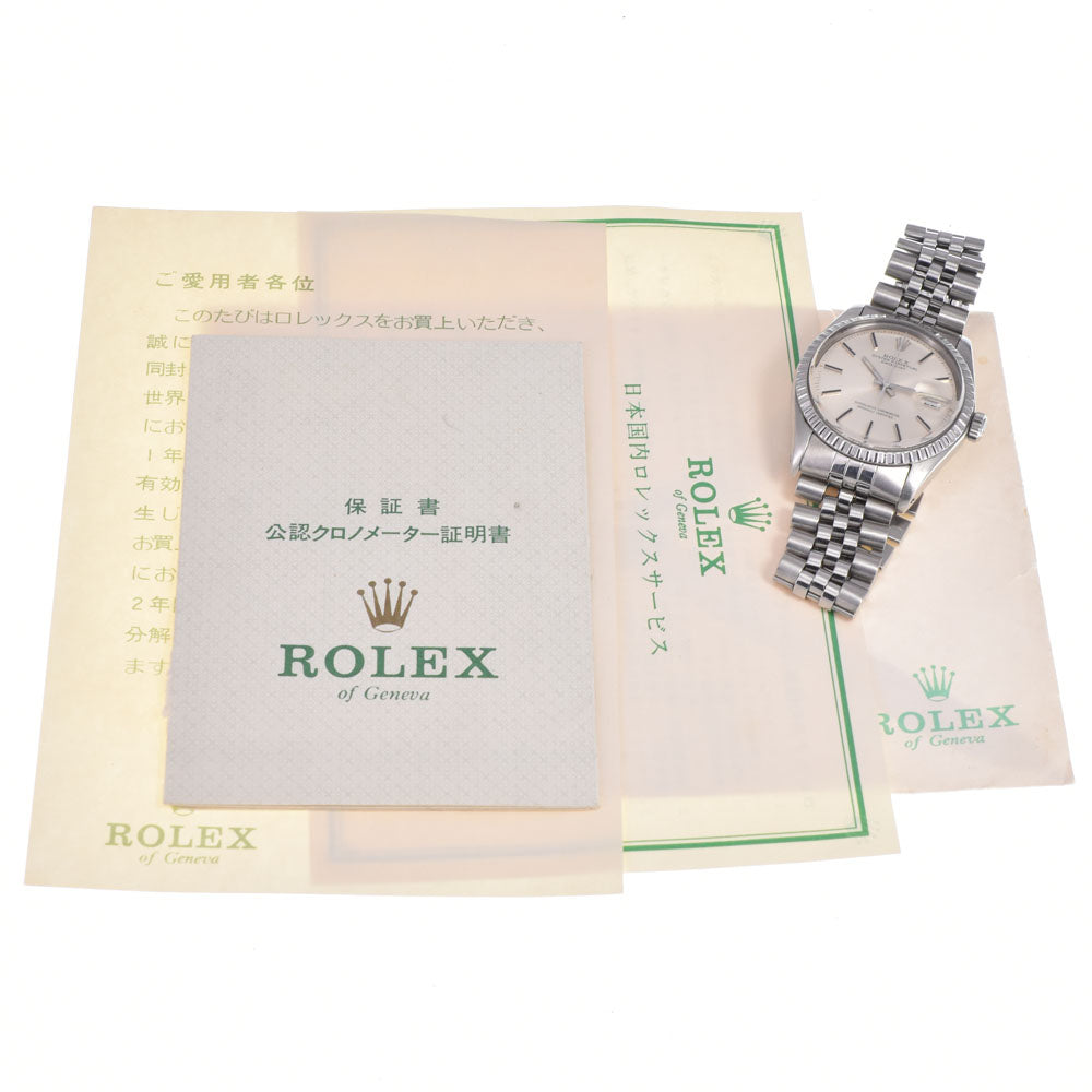 with paper ROLEX Oyster Perpetual DATEJUST 1603 vintage Cal.1570 Sigma dial Silver Dial Automatic Men's
 Watch M#148288