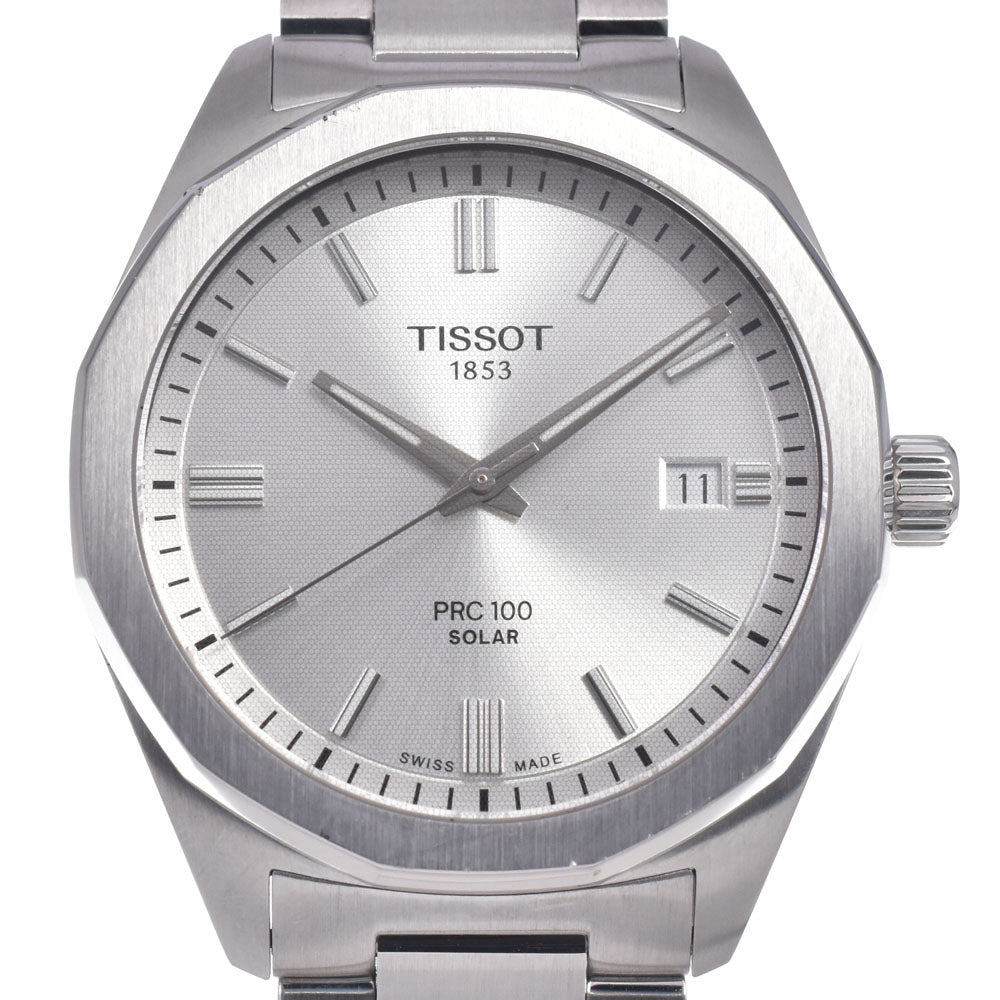 with paper TISSOT PRC 100 T151.422.11.031.00 Date Silver Dial Solar Men's
 Watch M#148302