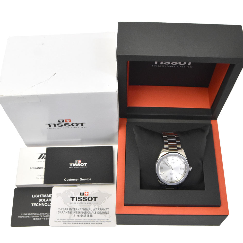 with paper TISSOT PRC 100 T151.422.11.031.00 Date Silver Dial Solar Men's
 Watch M#148302
