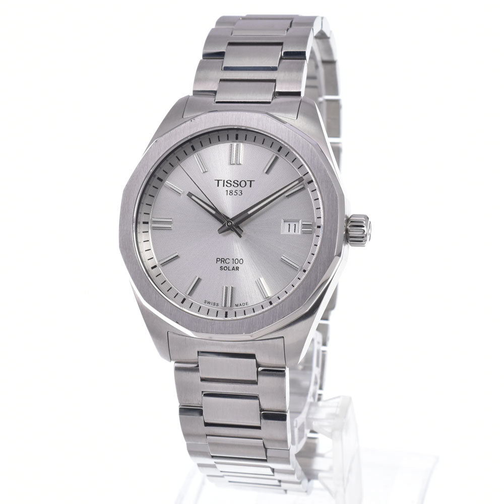 with paper TISSOT PRC 100 T151.422.11.031.00 Date Silver Dial Solar Men's
 Watch M#148302