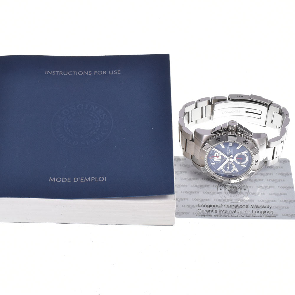 with paper LONGINES Hydro Conquest L3.651.4 Chronograph Date blue Dial Automatic Men's
 Watch M#148303