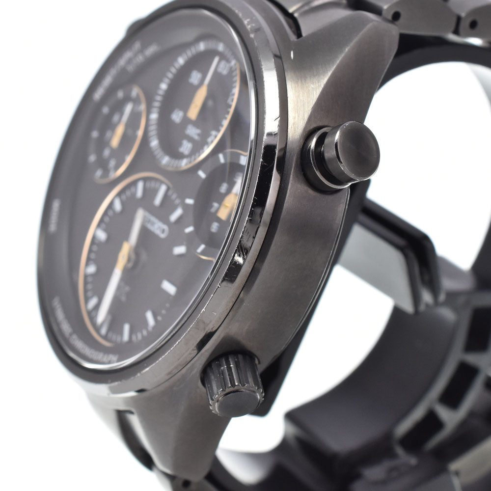 SEIKO Prospex Speed Timer 8A50-00B0 Date black Dial Solar Men's
 Watch L#148305