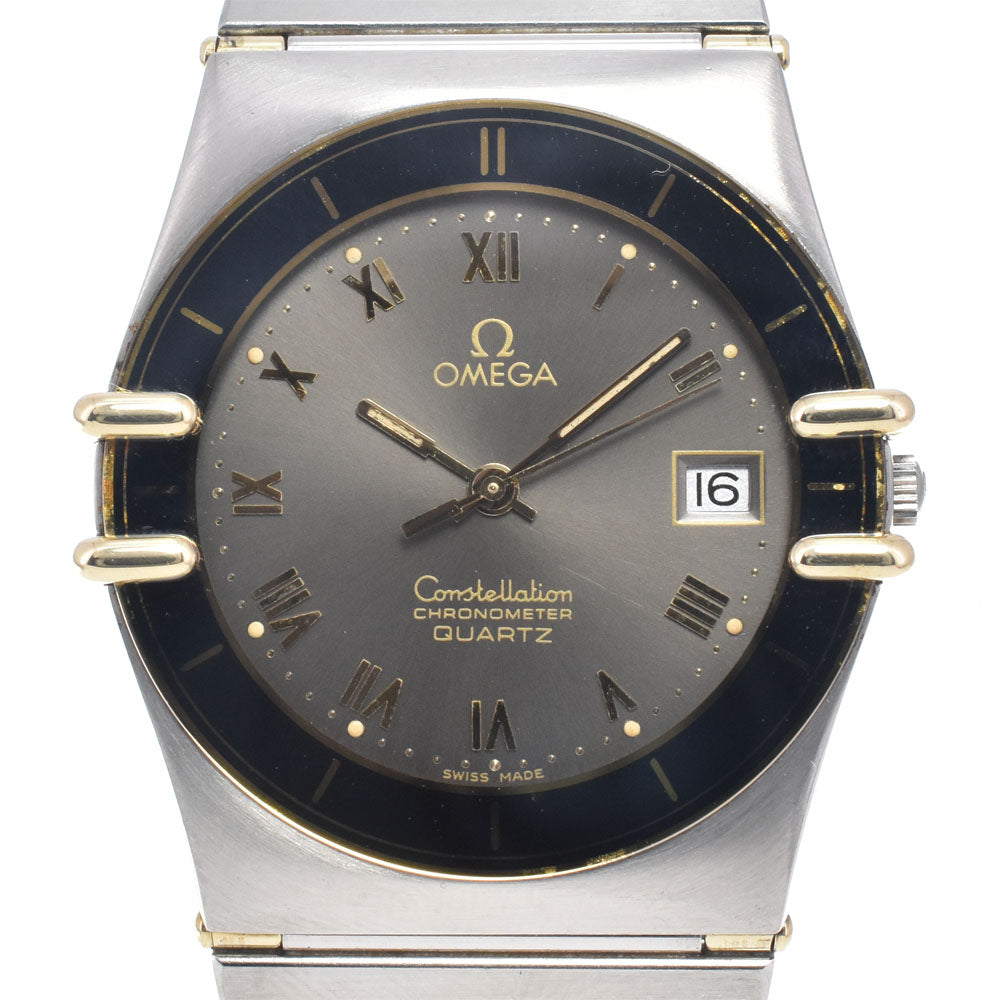 OMEGA Constellation vintage Date Stainless Steel/Gold Plated gray Dial Quartz Men's
 Watch N#148314